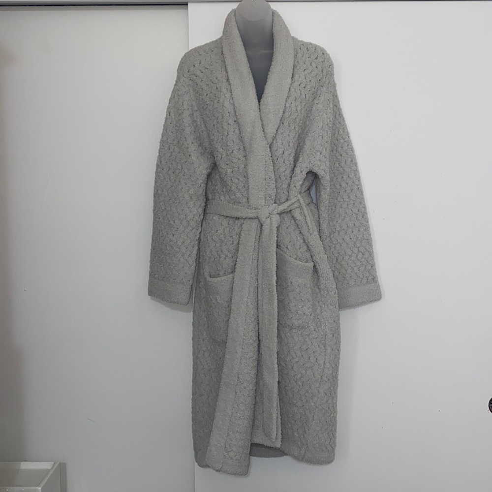 Cozy Gray Women's Robe - Picture 2 of 14